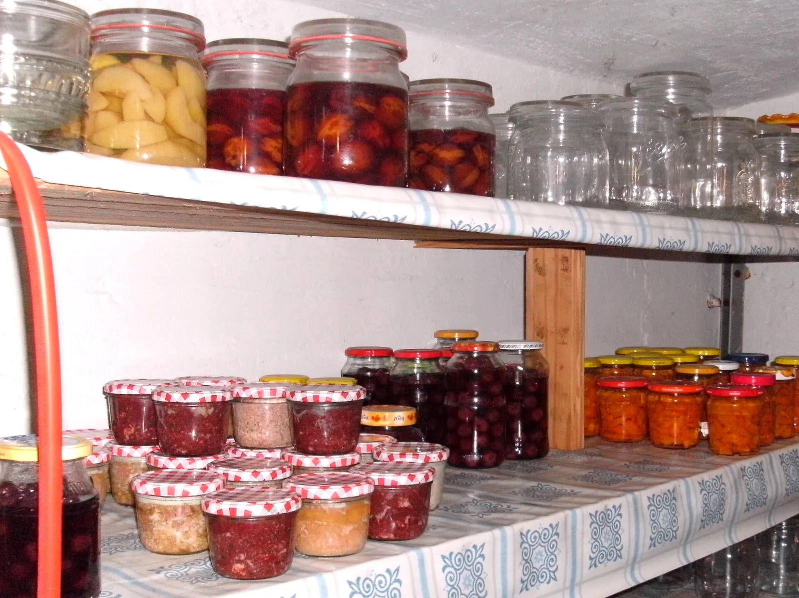 pantry shelves jars